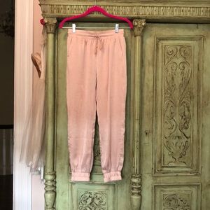 Joyfolie blush pink joggers.